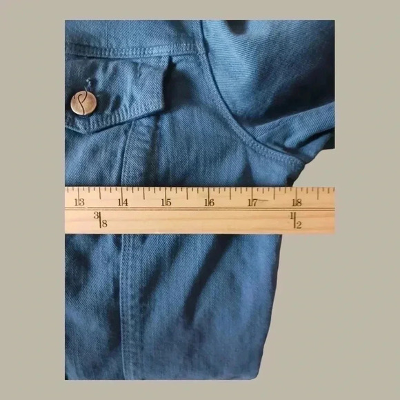 Paige denim jacket teal color size M - Picture 9 of 10